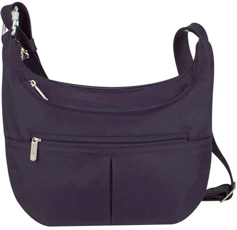 travelon classic rfid blocking anti theft slouch hobo bag|travelon anti theft bags.